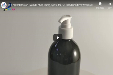 Preto personalizado Boston Rodada Loção de Garrafa PET para o GEL Desinfetante para as Mãos